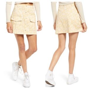 NEW bp front button floral mini skirt LIKE NEW
